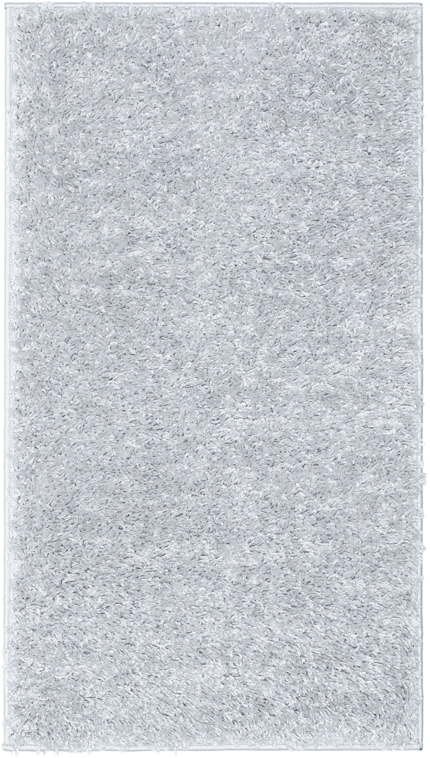 Emerson Modern Solid Light Grey Thick & Soft Shag Rug ELL-17