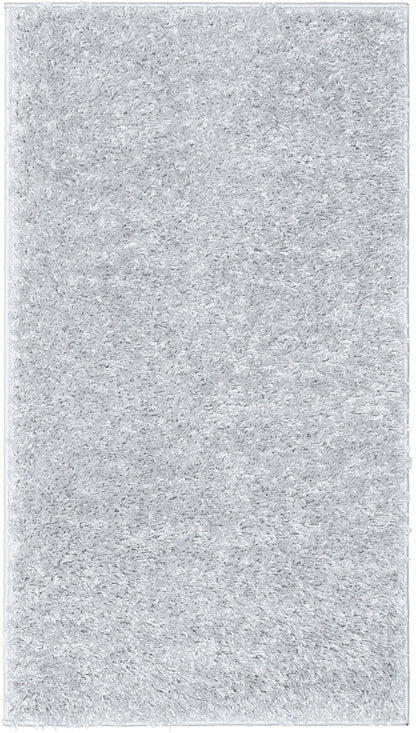 Emerson Modern Solid Light Grey Thick & Soft Shag Rug ELL-17