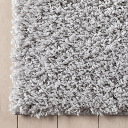 Emerson Modern Solid Light Grey Thick & Soft Shag Rug ELL-17