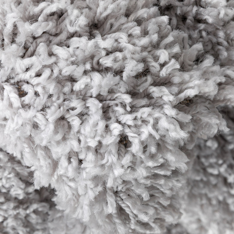 Emerson Modern Solid Light Grey Thick & Soft Shag Rug ELL-17