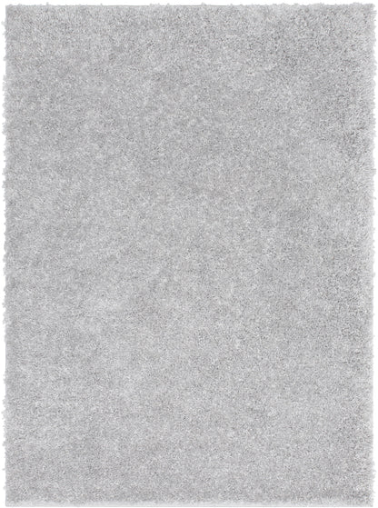 Emerson Modern Solid Light Grey Thick & Soft Shag Rug ELL-17