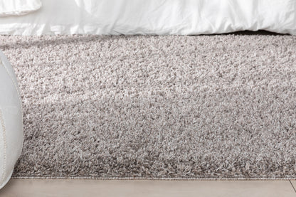 Emerson Modern Solid Taupe Thick & Soft Shag Rug ELL-18