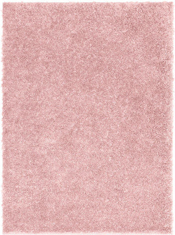 Emerson Modern Solid Pink Textured Shag Rug ELL-19
