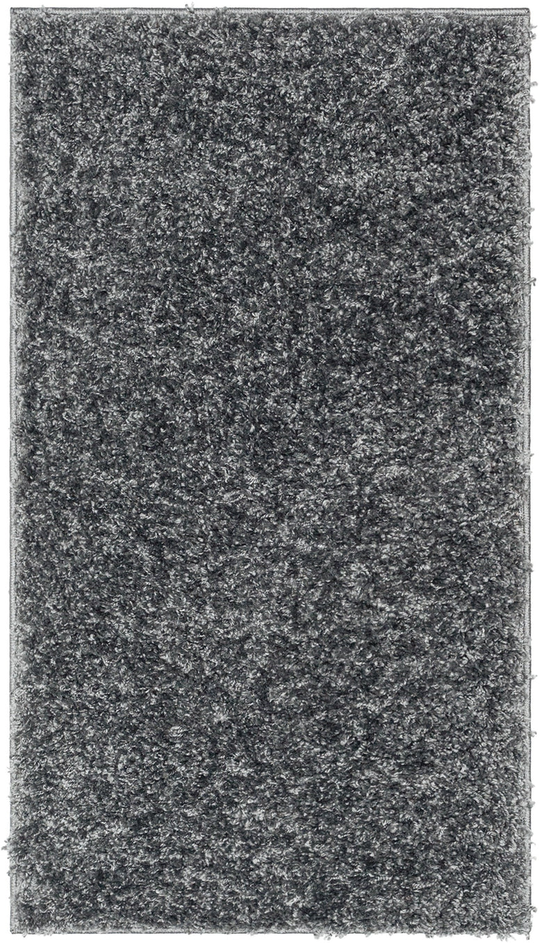 Emerson Modern Solid Dark Grey Thick & Soft Shag Rug ELL-23