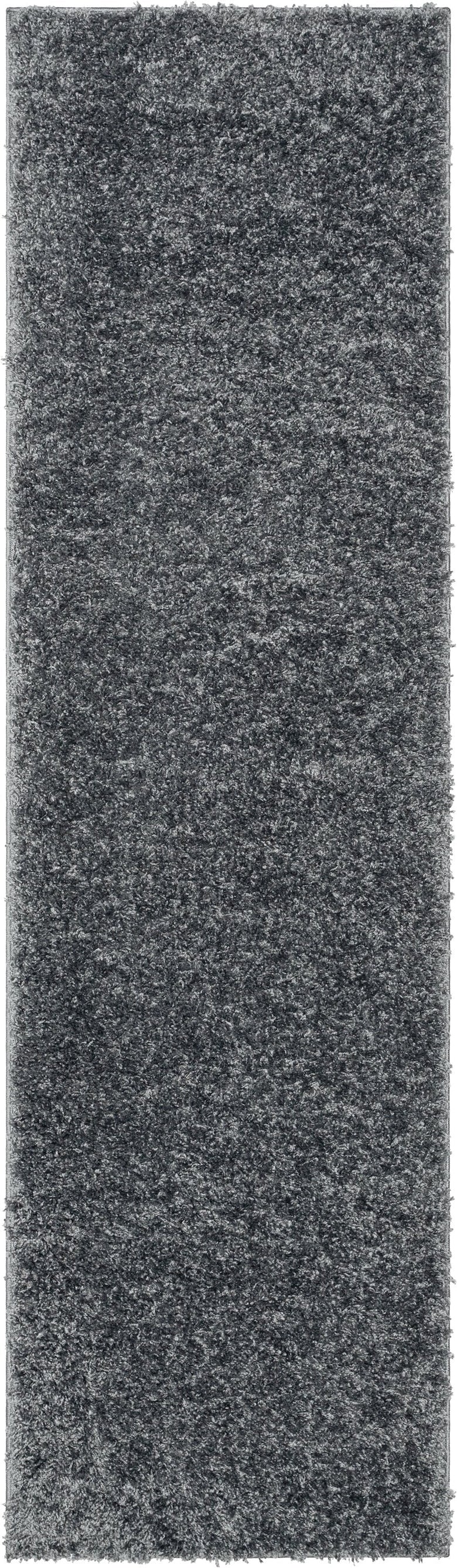 Emerson Modern Solid Dark Grey Thick & Soft Shag Rug ELL-23
