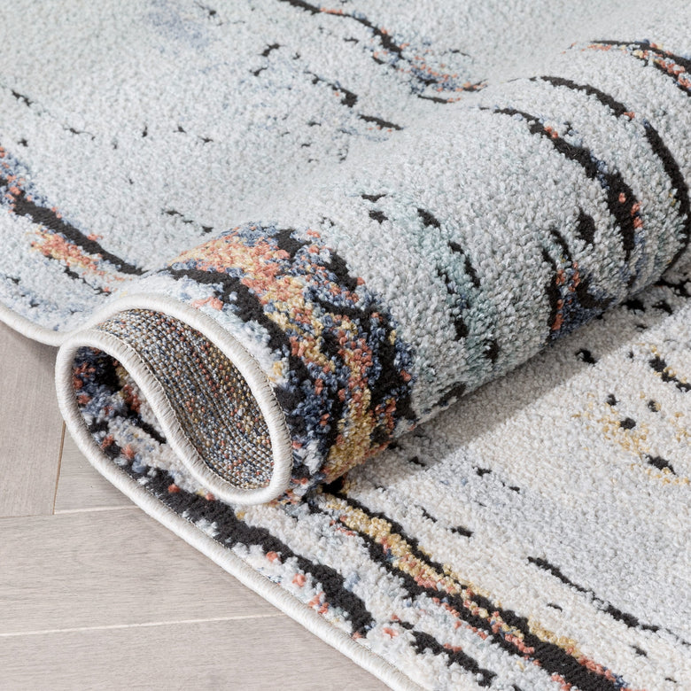 Gela Abstract Paintsplash Light Blue Rug ENV-136