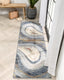 Aversa Geometric Abstract Waves Blue Rug ENV-144