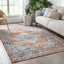Andria Vintage Medallion Botanical Border Rust Rug ENV-20