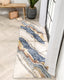 Livorno Abstract Paintsplash Ivory Blue Rug ENV-82