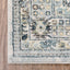 Novalie Vintage Patchwork Botanical Border Blue Rug FA-54