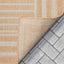 Frankie Modern Stripes Indoor/Outdoor Beige Textured Rug FAL-22