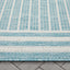 Frankie Modern Stripes Indoor/Outdoor Blue Textured Rug FAL-24