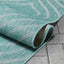 Ludo Lattice Trellis Indoor/Outdoor Blue Textured Rug FAL-44