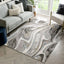 Beckley Contemporary Abstract Waves Ivory Glam Rug FRM-12
