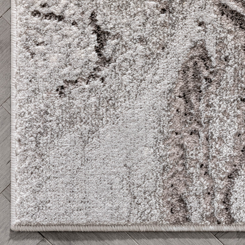 Ralph Retro Geometric Waves Grey Glam Rug FRM-167