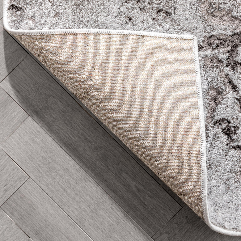 Ralph Retro Geometric Waves Grey Glam Rug FRM-167