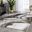 Warren Retro Abstract Waves Grey Glam Rug FRM-187