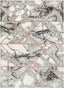 Arlo Retro Marble Pattern Grey Blush Glam Rug FRM-49