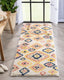 Blaer Moroccan Ethnic Diamond Pattern Ivory Thick Shag Rug GIG-132
