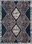 Sansa Moroccan Diamond Pattern Blue Thick Shag Rug GIG-14