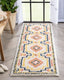 Audi Ethnic Medallion Pattern Ivory Thick Shag Rug GIG-72