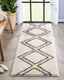 Bodhi Moroccan Tribal Diamond Pattern Ivory Thick Shag Rug GIG-92