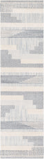 Briar Tribal Geometric Abstract Light Blue Looped Pile Rug HAR-16