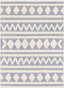 Zara Tribal Moroccan Diamond Pattern Light Blue Looped Pile Rug HAR-26