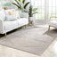Evie Tribal Diamond Medallion Pattern Beige Looped Pile Rug HAR-32