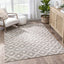 Ailey Moroccan Lattice Trellis Ivory Looped Pile Rug HAR-52