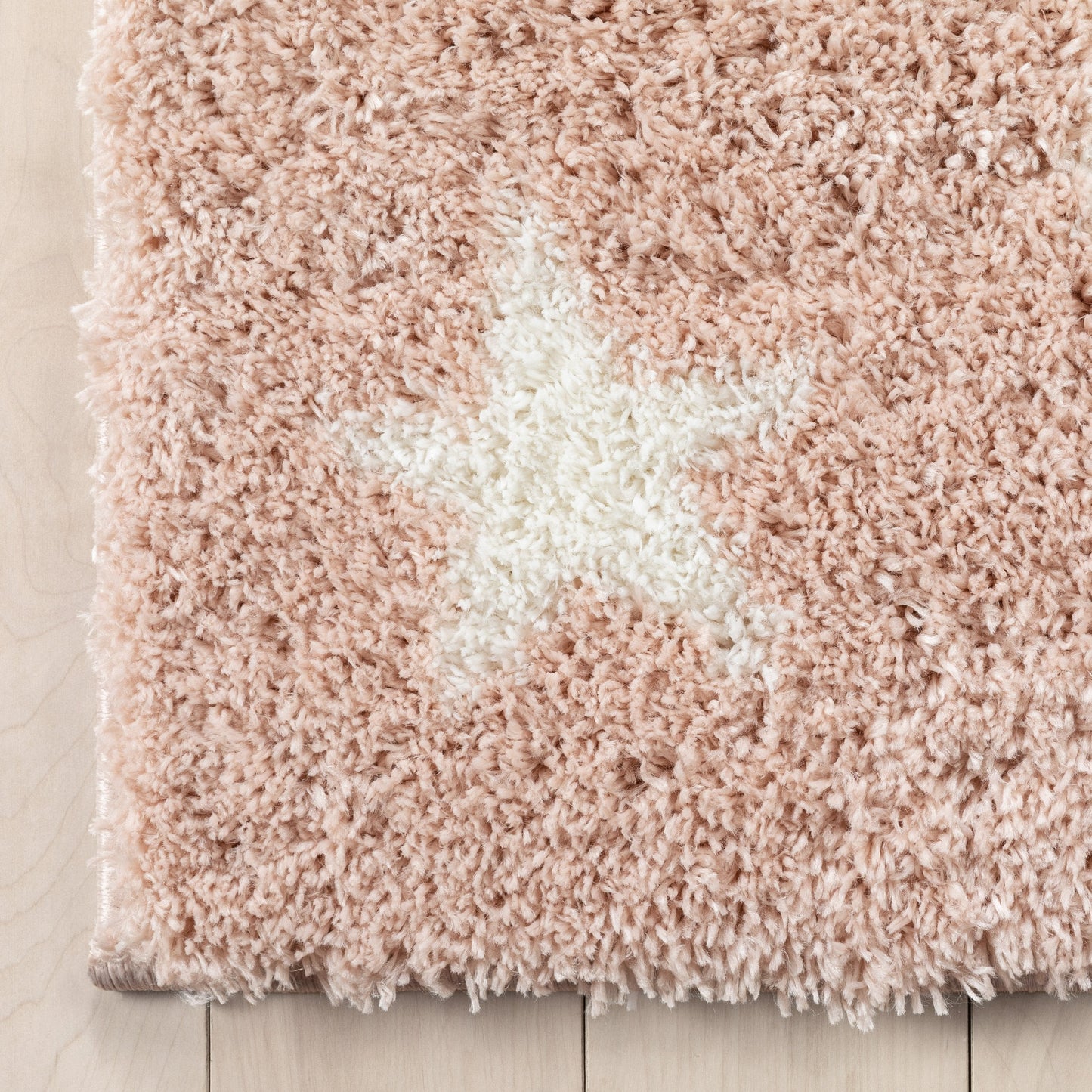 Celestial Skies Modern Stars Pattern Pink Thick & Ultra Soft Kids Rug HAV-10