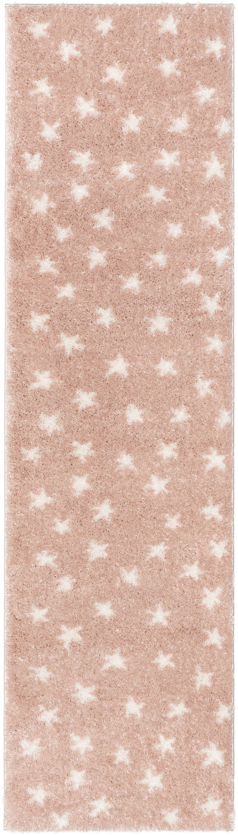 Celestial Skies Modern Stars Pattern Pink Thick & Ultra Soft Kids Rug HAV-10