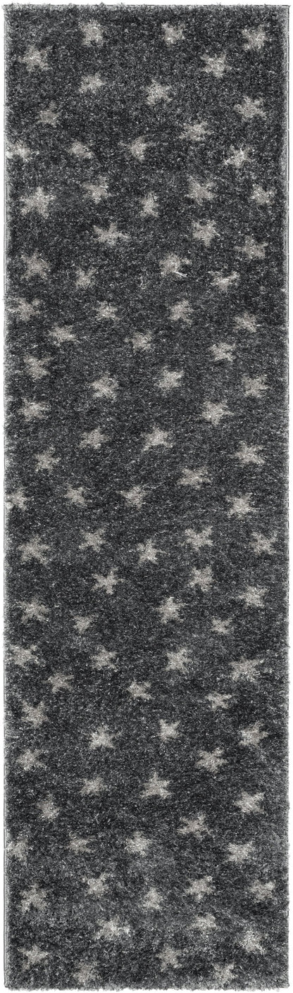 Celestial Skies Modern Stars Pattern Grey Thick & Ultra Soft Kids Rug HAV-17