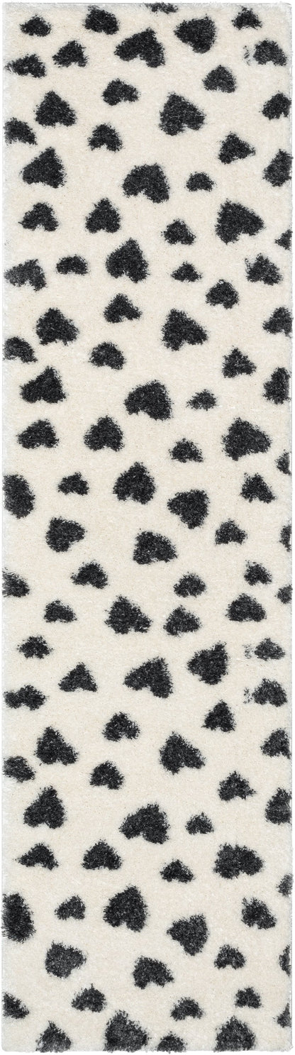 Hearts Modern Heart Pattern Grey Thick & Ultra Soft Kids Rug HAV-27