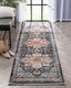 Minos Vintage Bohemian Oriental Floral Black Rug IND-83