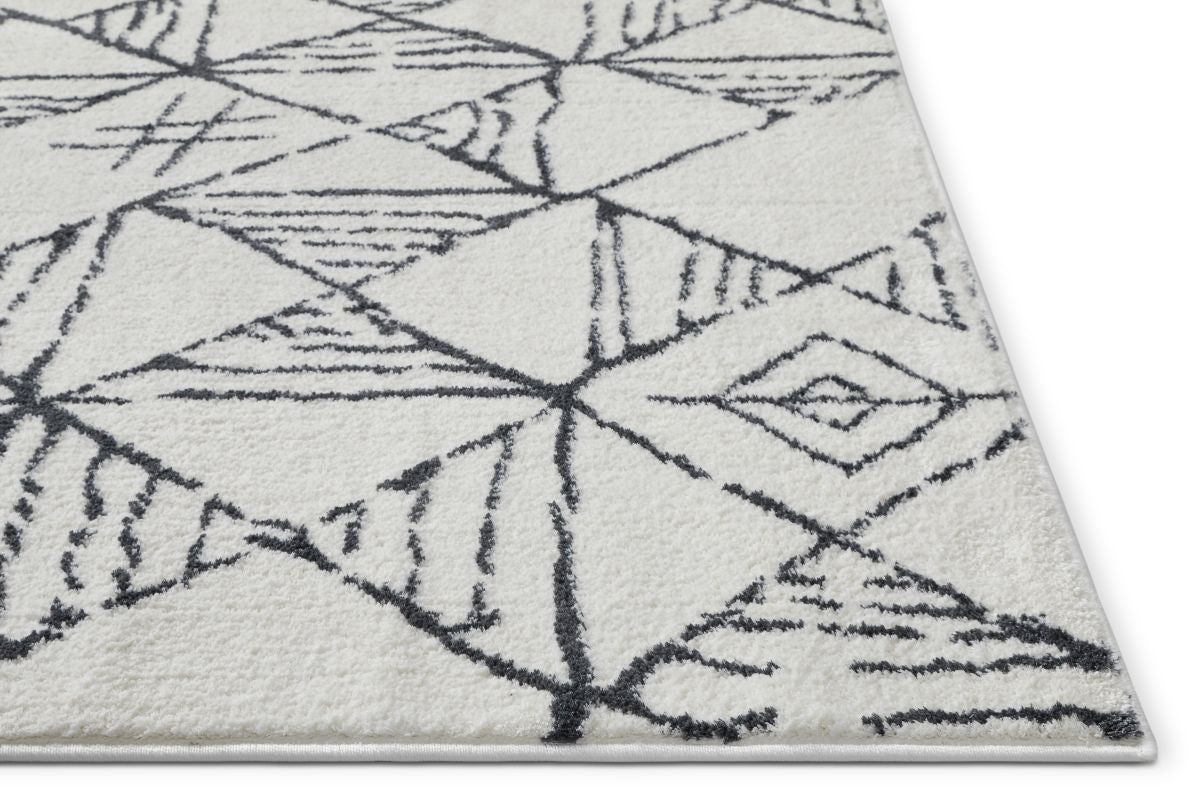 Magnificent Grey Modern Trellis Gemotric Rug KA-116