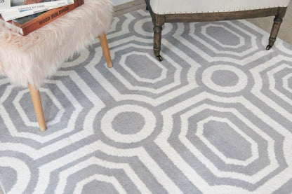 Leos Grey Modern Rug KA-46