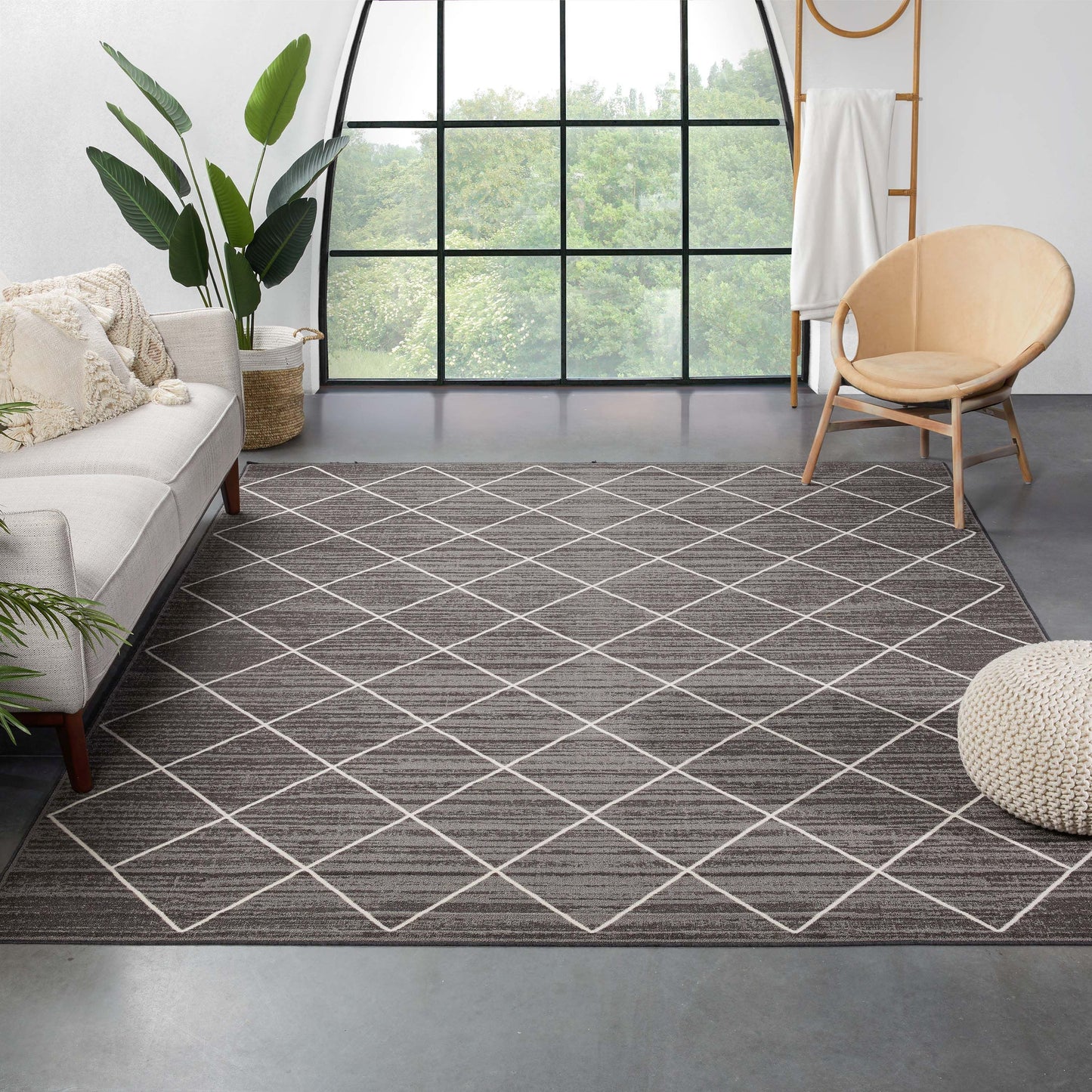 Clover Grey Modern Rug KC-128