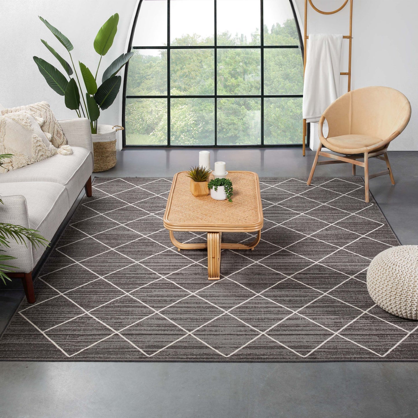 Clover Grey Modern Rug KC-128