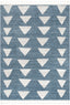 Triangles Modern Geometric Pattern Blue Kids Rug KEN-14