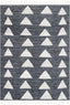 Triangles Modern Geometric Pattern Grey Kids Rug KEN-17