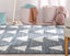 Triangles Modern Geometric Pattern Grey Kids Rug KEN-17