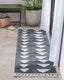 Triangles Modern Geometric Pattern Grey Kids Rug KEN-17