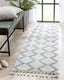 Reeve Modern Chevron Zig-Zag Grey Ivory Kids Rug KEN-37
