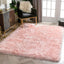 Chie Glam Solid Ultra-Soft Plush Pink Shag Rug KU-10