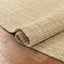Boucle Hand-Woven Jute Rug Farmhouse Solid Pattern Off-White Chunky-Textured Rug LAN-12