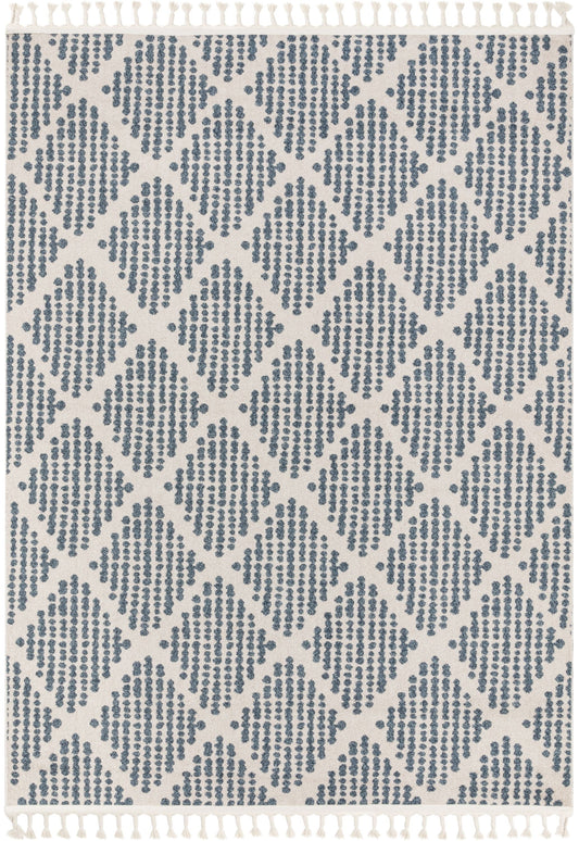 Arbor Moroccan Trellis Light Blue Kilim-Style Rug LDL-02