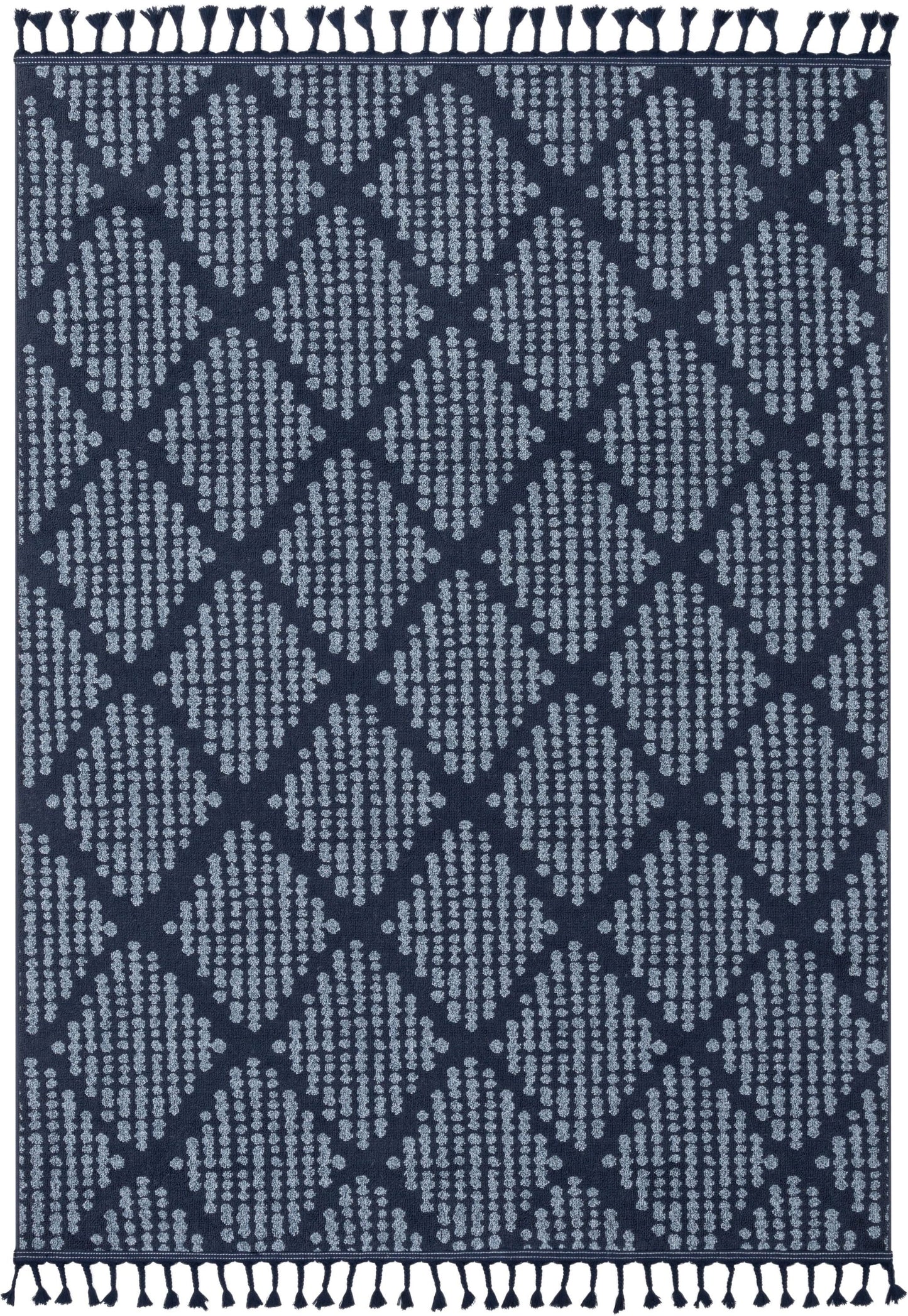 Arbor Moroccan Trellis Dark Blue Kilim-Style Rug LDL-04