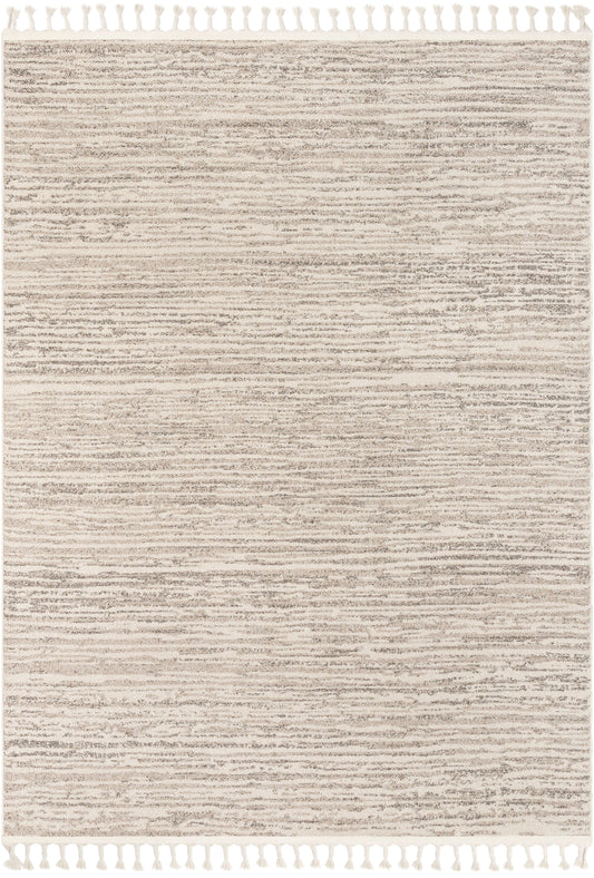 Turin Modern Abstract Striation Beige Kilim-Style Rug LDL-102