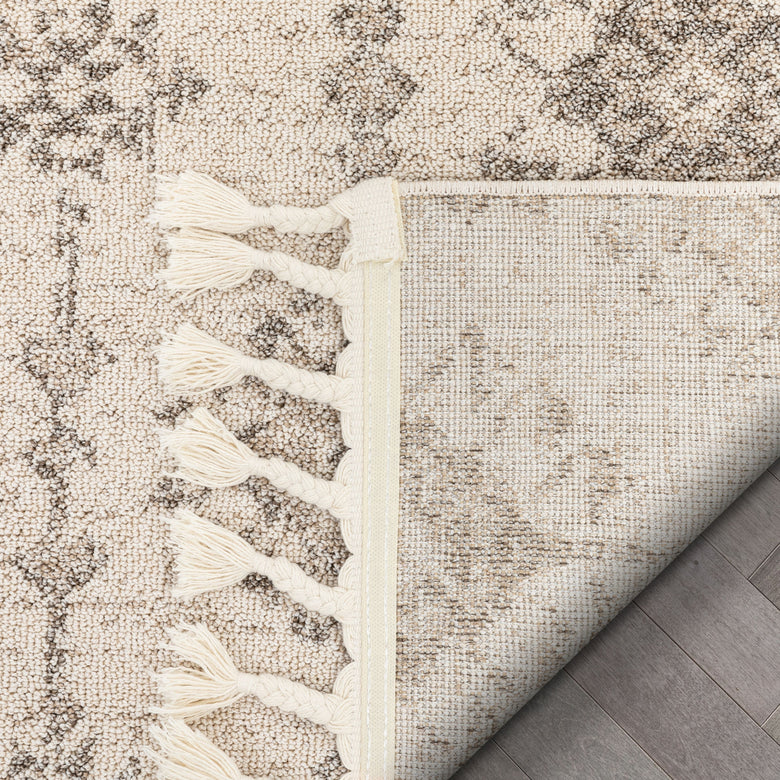 Concetta Moroccan Trellis Beige Kilim-Style Rug LDL-112
